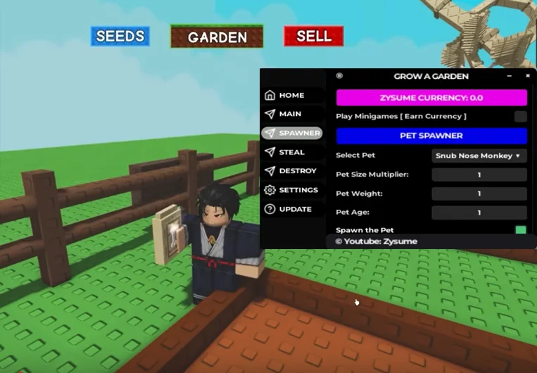 Zysume hub script for pet and seed spawner, and also stealing+ Event.